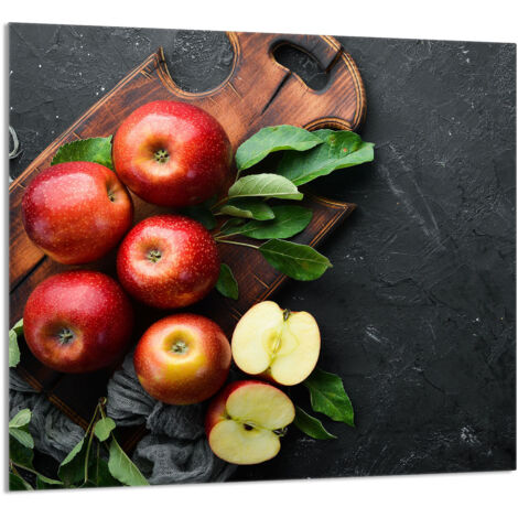 PANEL DE VIDRIO PARA COCINA 65x60 Manzana