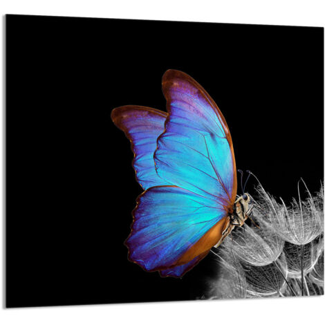 PANEL DE VIDRIO PARA COCINA 65x60 Mariposa