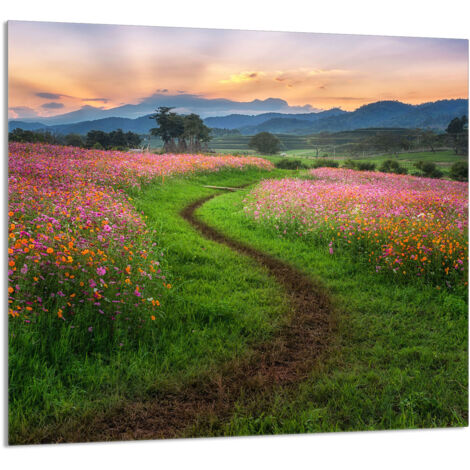 PANEL DE VIDRIO PARA COCINA 65x60 Montañas