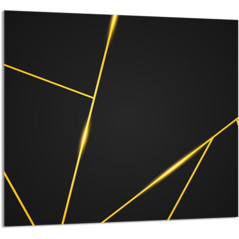 PANEL DE VIDRIO PARA COCINA 65x60 Negro