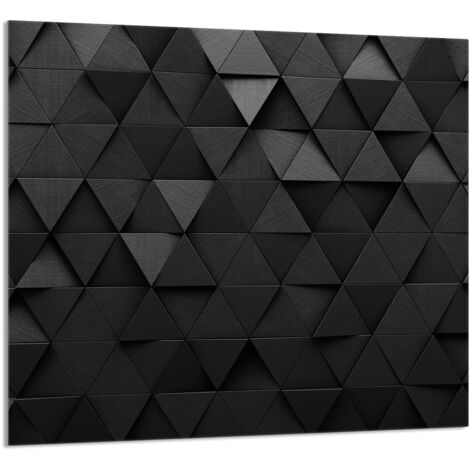 PANEL DE VIDRIO PARA COCINA 65x60 Negro