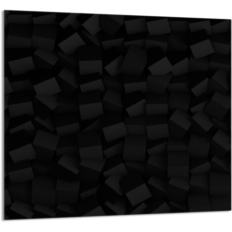 PANEL DE VIDRIO PARA COCINA 65x60 Negro