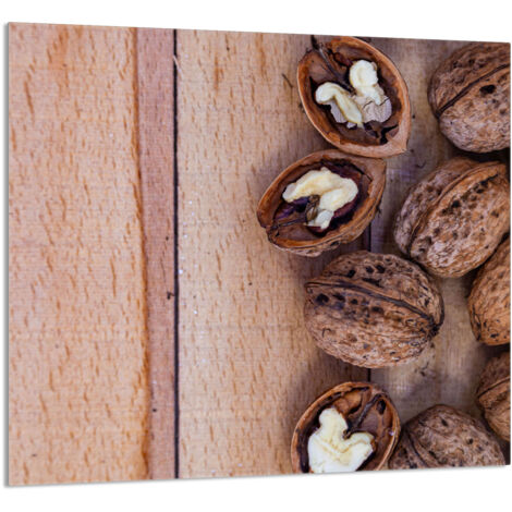 PANEL DE VIDRIO PARA COCINA 65x60 Nogal