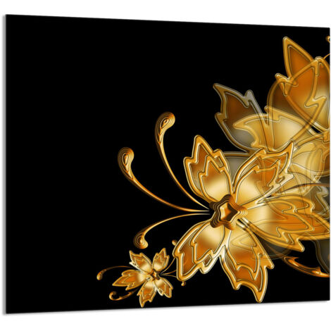 PANEL DE VIDRIO PARA COCINA 65x60 Oro