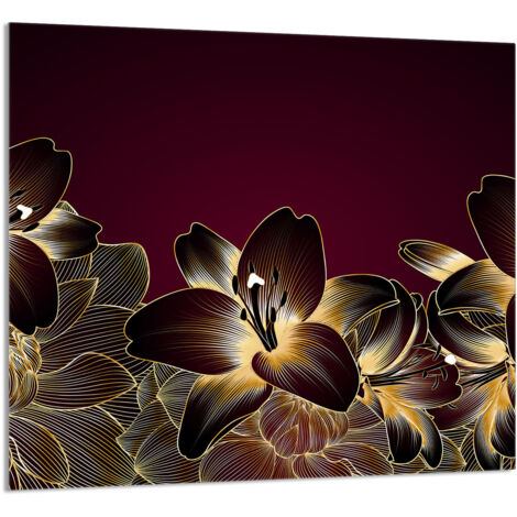 PANEL DE VIDRIO PARA COCINA 65x60 Orquídea