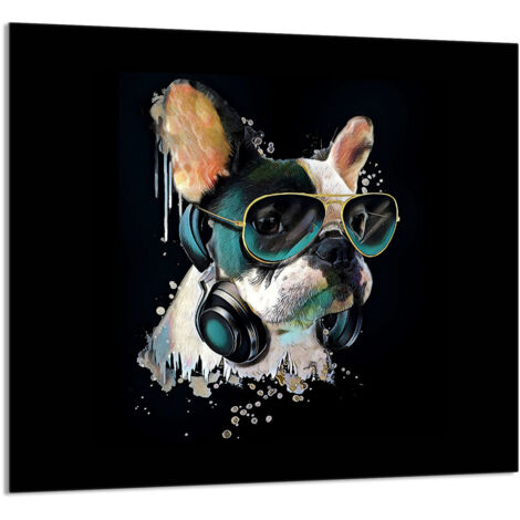PANEL DE VIDRIO PARA COCINA 65x60 Perro