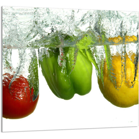 PANEL DE VIDRIO PARA COCINA 65x60 Pimentón