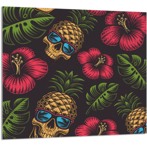 PANEL DE VIDRIO PARA COCINA 65x60 Piña