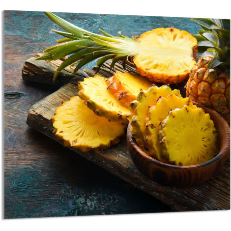 PANEL DE VIDRIO PARA COCINA 65x60 Piña