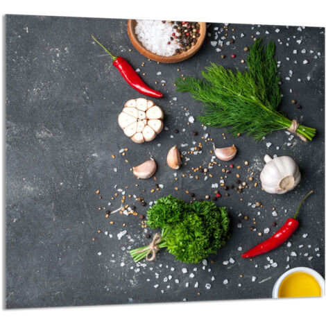 PANEL DE VIDRIO PARA COCINA 65x60 Pizarra