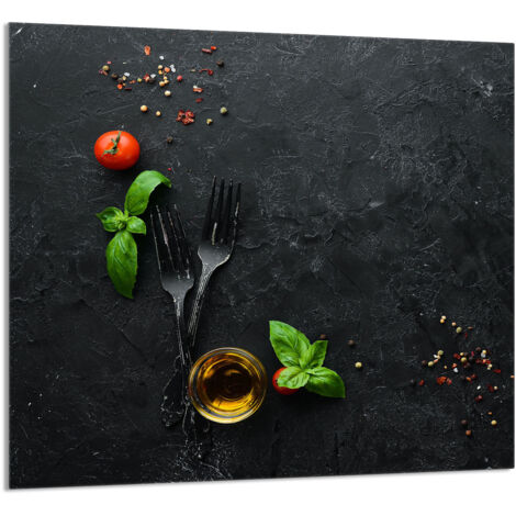 PANEL DE VIDRIO PARA COCINA 65x60 Pizarra