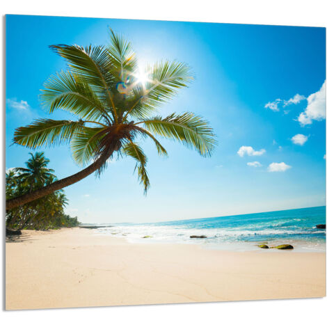 PANEL DE VIDRIO PARA COCINA 65x60 Playa