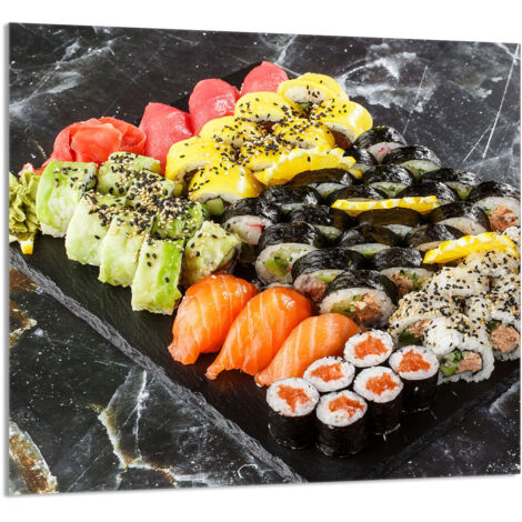 PANEL DE VIDRIO PARA COCINA 65x60 Sushi