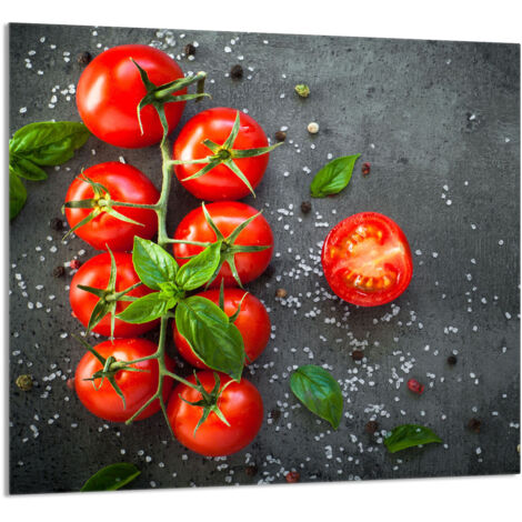 PANEL DE VIDRIO PARA COCINA 65x60 Tomates