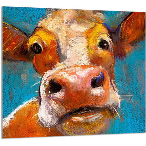 PANEL DE VIDRIO PARA COCINA 65x60 Vaca