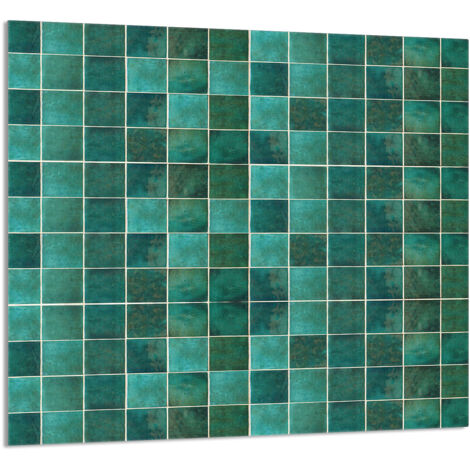 PANEL DE VIDRIO PARA COCINA 65x60 Verde