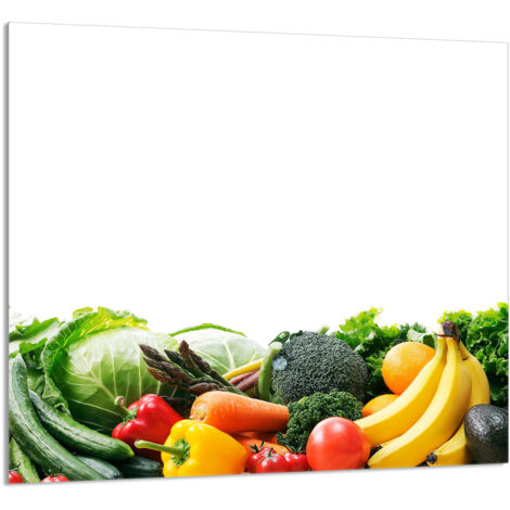 PANEL DE VIDRIO PARA COCINA 65x60 Verduras