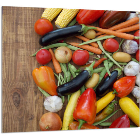 PANEL DE VIDRIO PARA COCINA 65x60 Verduras