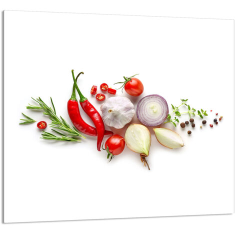 PANEL DE VIDRIO PARA COCINA 65x60 Verduras