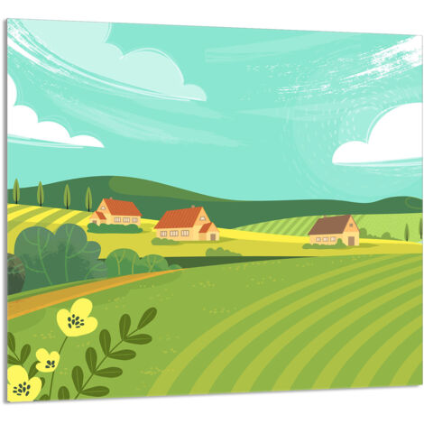 PANEL DE VIDRIO PARA COCINA 65x60 Village