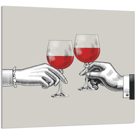 PANEL DE VIDRIO PARA COCINA 65x60 Vino