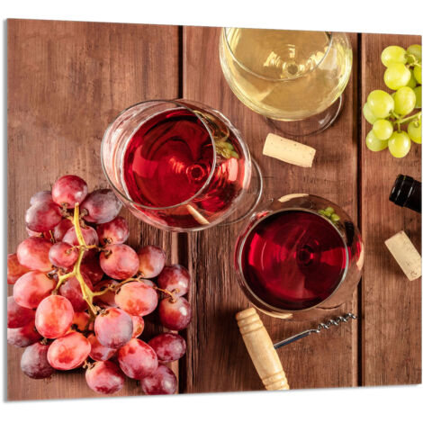 PANEL DE VIDRIO PARA COCINA 65x60 Vino