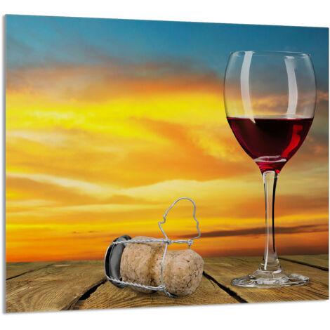 PANEL DE VIDRIO PARA COCINA 65x60 Vino