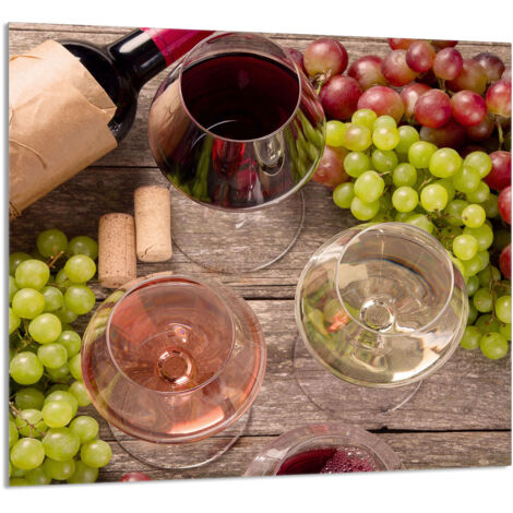 PANEL DE VIDRIO PARA COCINA 65x60 Vino