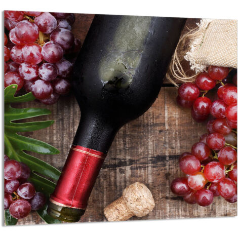 PANEL DE VIDRIO PARA COCINA 65x60 Vino
