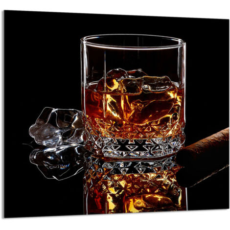PANEL DE VIDRIO PARA COCINA 65x60 Whisky