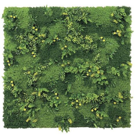 Panel decorativo follaje sintético Tundra - Verde - 1x1m Nortene
