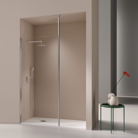 Panel fijo de ducha 90-91  cm FRESH LEVANTE Cristal transparente