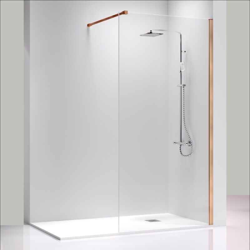 

Panel fijo de ducha FRESH Oro rosa 120 cm