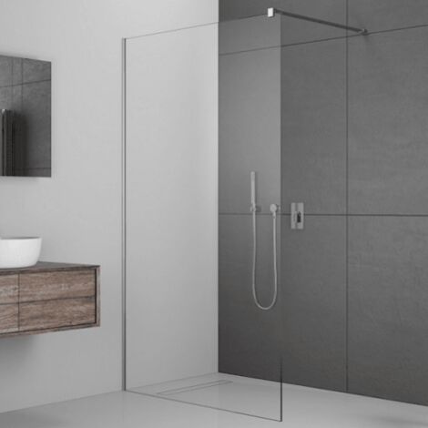 Panel fijo de ducha WALK IN Perfil Cromado Grosor Cristal 8 mm 120x200  cm