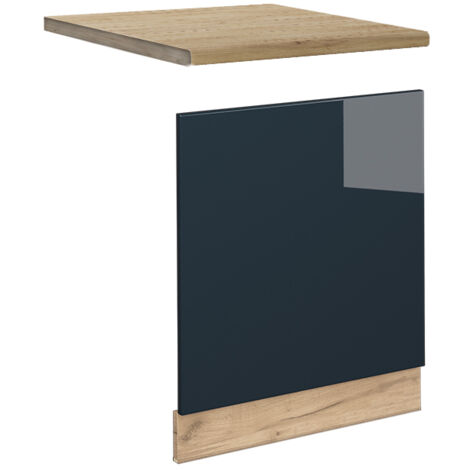 Panel frontal Fame-Line, Azul oscuro alto brillo, 60 cm , ET Roble, Vicco