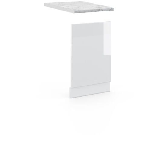 Panel frontal Fame-Line, Blanco alto brillo, 45 cm , ET Mármol, Vicco