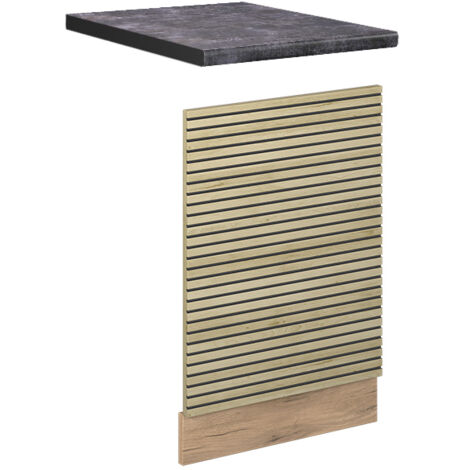 Panel frontal Fame-Line, Panel de roble, 60 cm , ET Antracita, Vicco