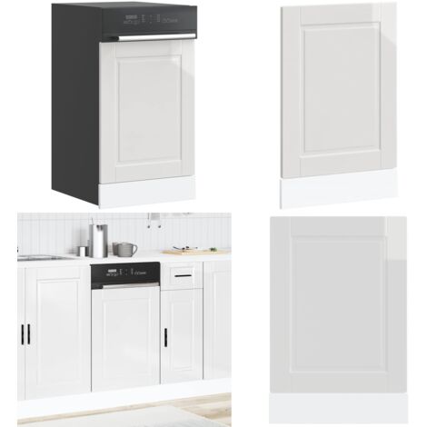 Panel lavavajillas Porto madera contrachapada blanco brillante - Madera contrachapada - Protección para lavavajillas