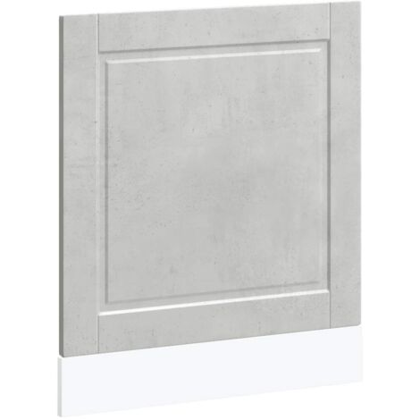 Panel lavavajillas Porto madera contrachapada gris hormigón vidaXL