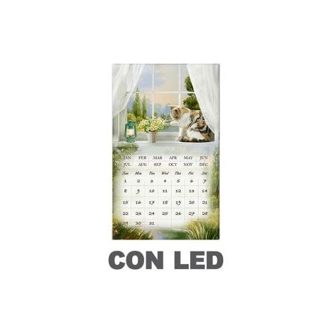 Panel led con calendario rectangular blanco cm30x50x1,8