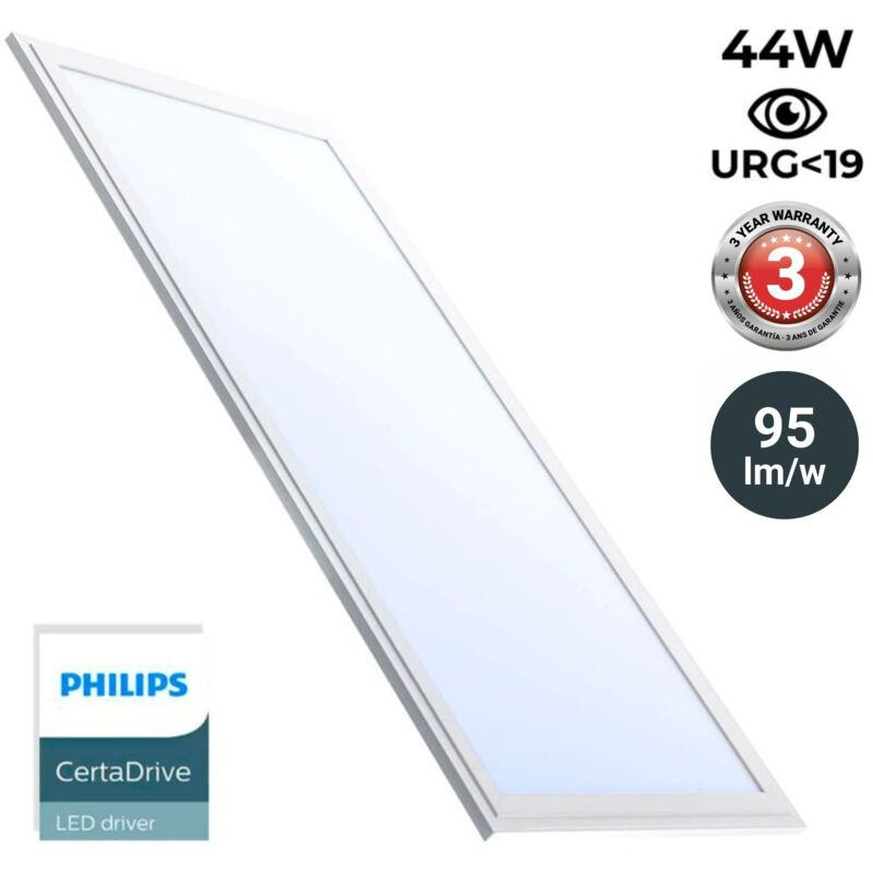 

Panel LED slim 120x30cm 44W 3980lm UGR19 | Blanco frío 6000K