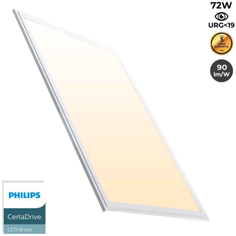 

Panel LED slim 120X60cm 72W 6500LM UGR19 Driver Philips | Blanco Neutro