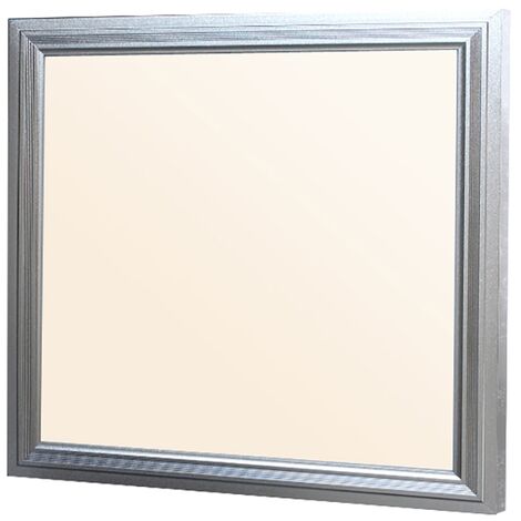 Panel LED slim 30x30cm 12W marco plata superficie lámpara de techo blanco cálido