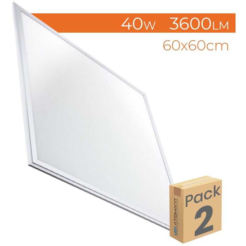 

Led Atomant Sl - Panel LED Slim 60x60cm 40W 3600LM | Blanco Frío 6500K - Pack 2 Uds. - Blanco Frío 6500K