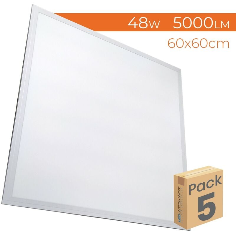 

Led Atomant Sl - Panel LED Slim 60x60cm 48W 5000LM | Blanco Frío 6500K - Pack 5 Uds. - Blanco Frío 6500K