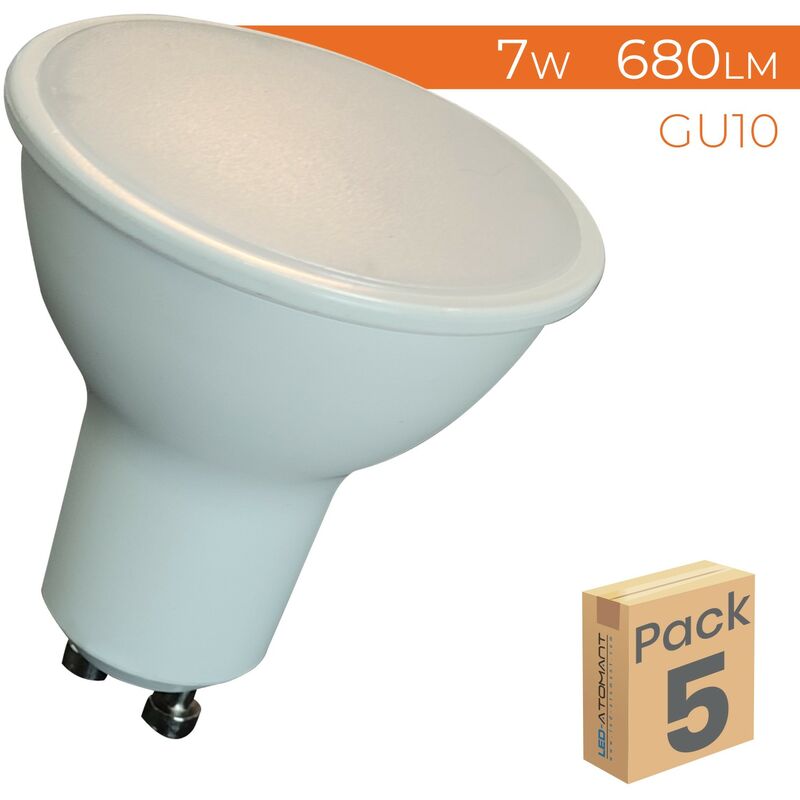 

Bombilla LED GU10 7W 680LM 120º Regulable | Blanco Frío 6500K - Pack 5 Uds. - Blanco Frío 6500K