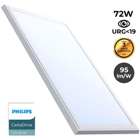 Panel LED 120x60 empotrable 65W para techo blanco GSC