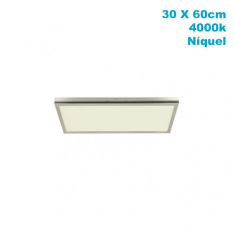 Panel LED Tivoli superficie 36W 4000K níquel 30x60cm
