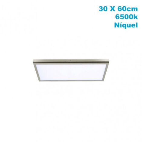 Panel LED Tivoli superficie 36W 6500K níquel 30x60cm