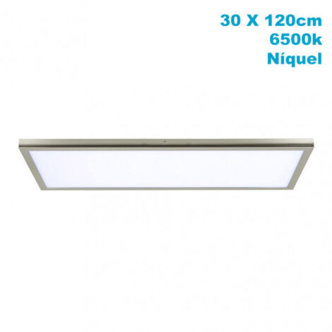 Panel LED Tivoli superficie 72W 6500K níquel 30x120cm